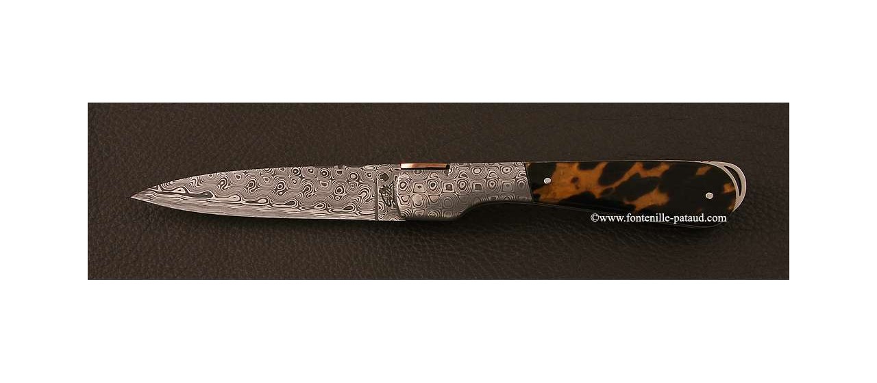 Corsican Sperone knife Collection Range Genuine tortoise Delicate file work