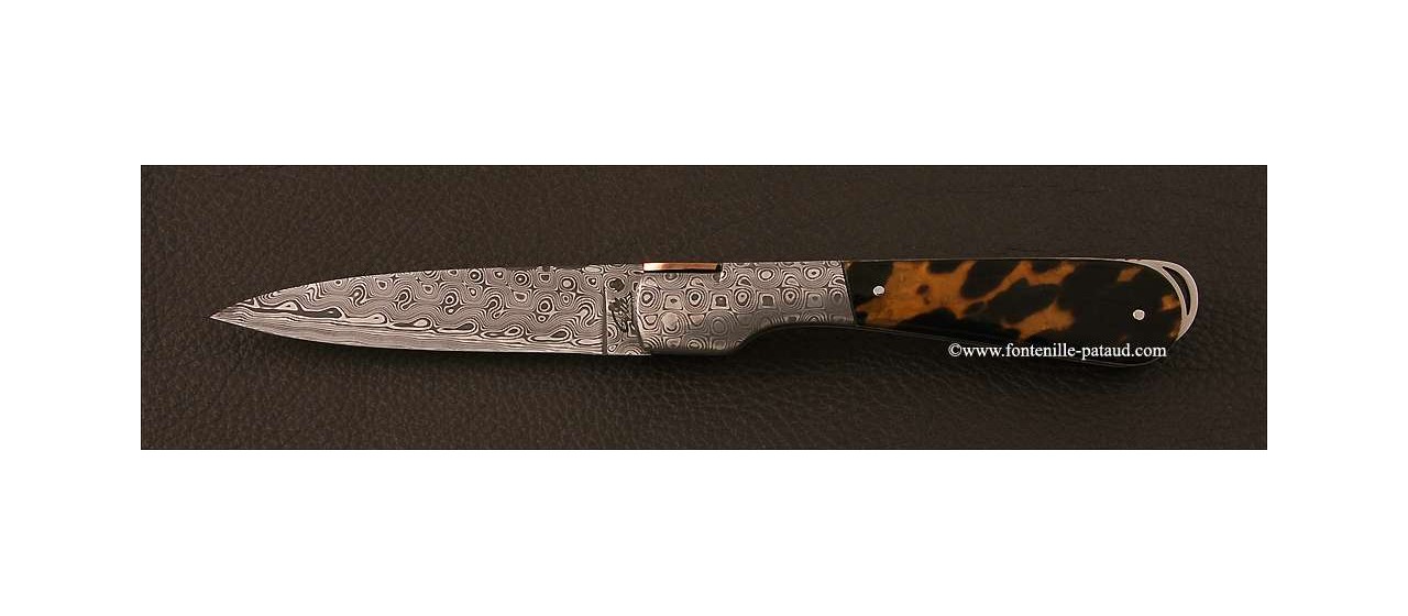 Corsican Sperone knife Collection Range Genuine tortoise Delicate file work