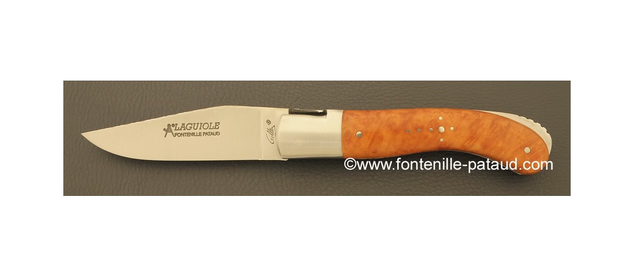 Laguiole Sport knife guilloché briar root