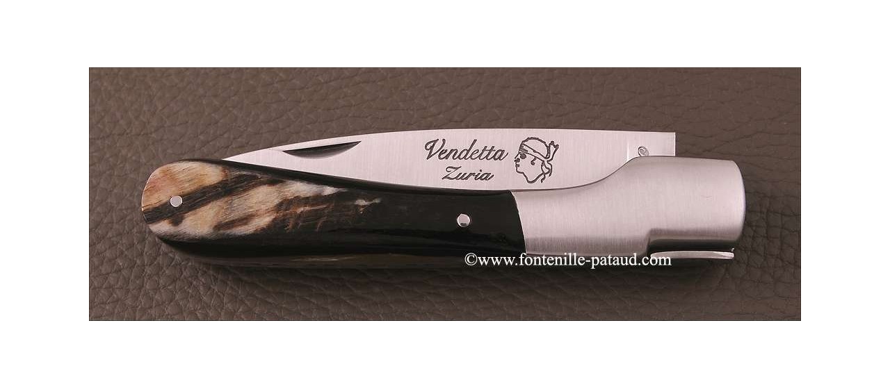 Corsican Vendetta knife Traditional Range Dark Ram horn