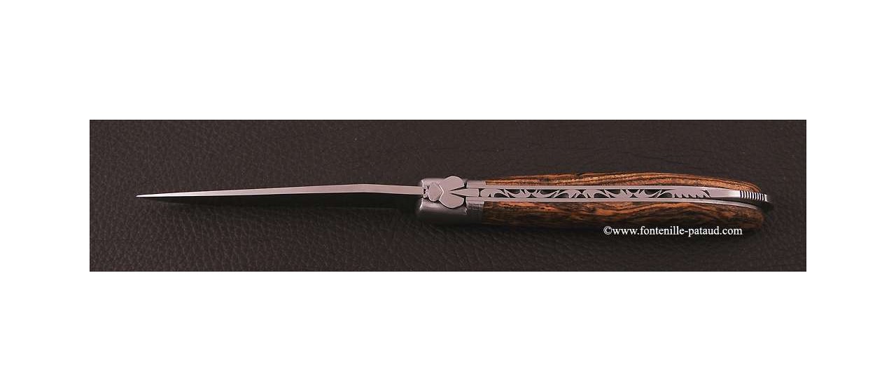 Couteau Laguiole de fabrication française en bocote du mexique