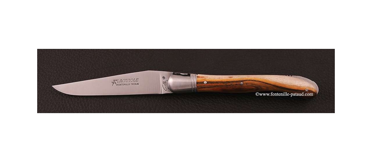 Handcrafted laguiole knife pistacio wood