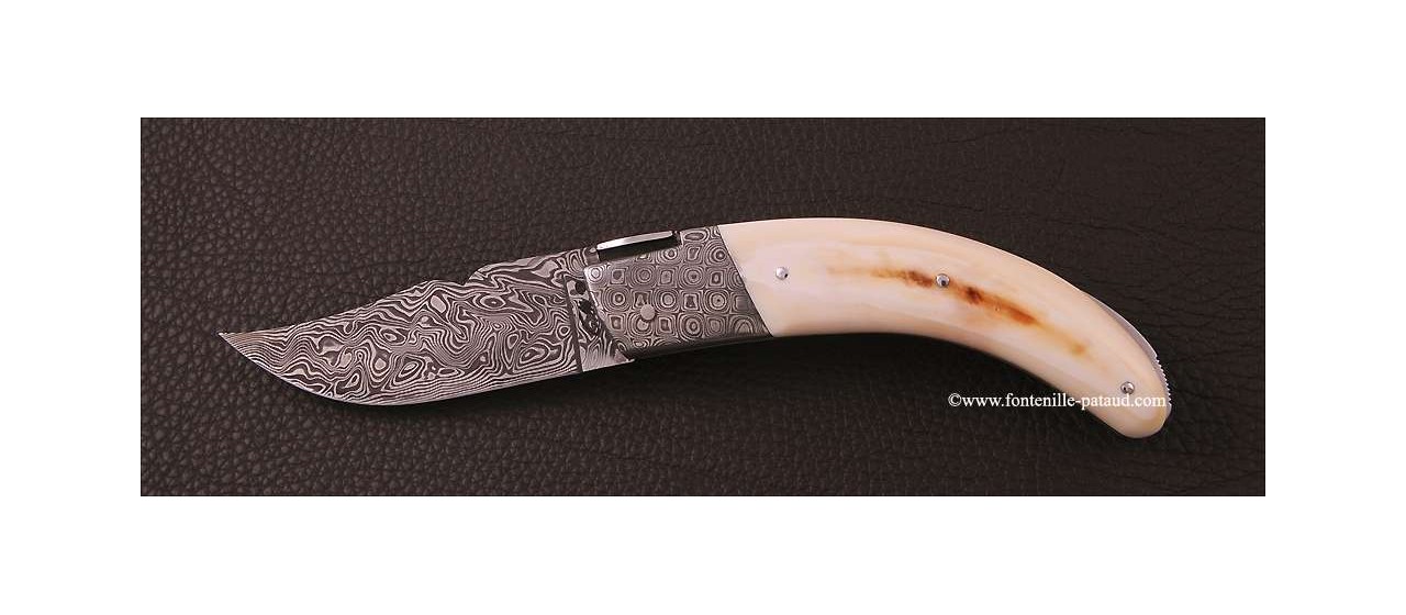 Corsican Rondinara Guilloché knife damascus range warthog