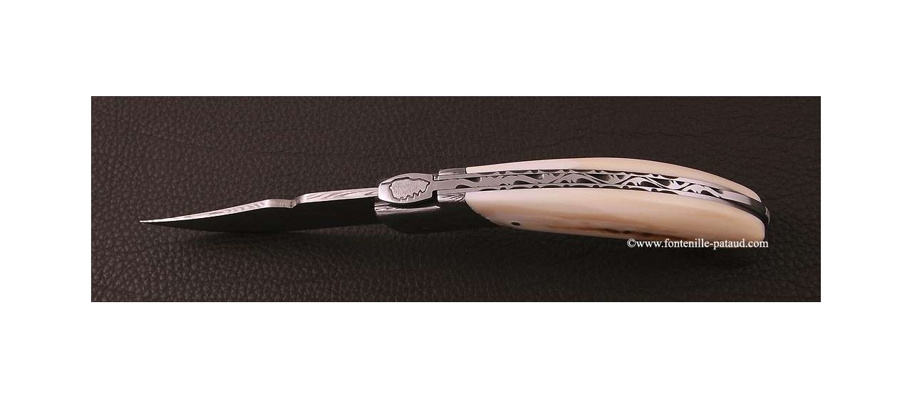 Corsican Rondinara Guilloché knife damascus range warthog