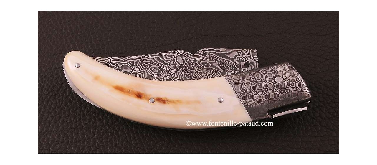 Corsican Rondinara Guilloché knife damascus range warthog