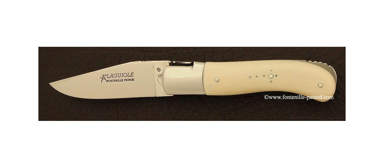 Laguiole Knife Gentleman Classic Range White Mammoth ivory