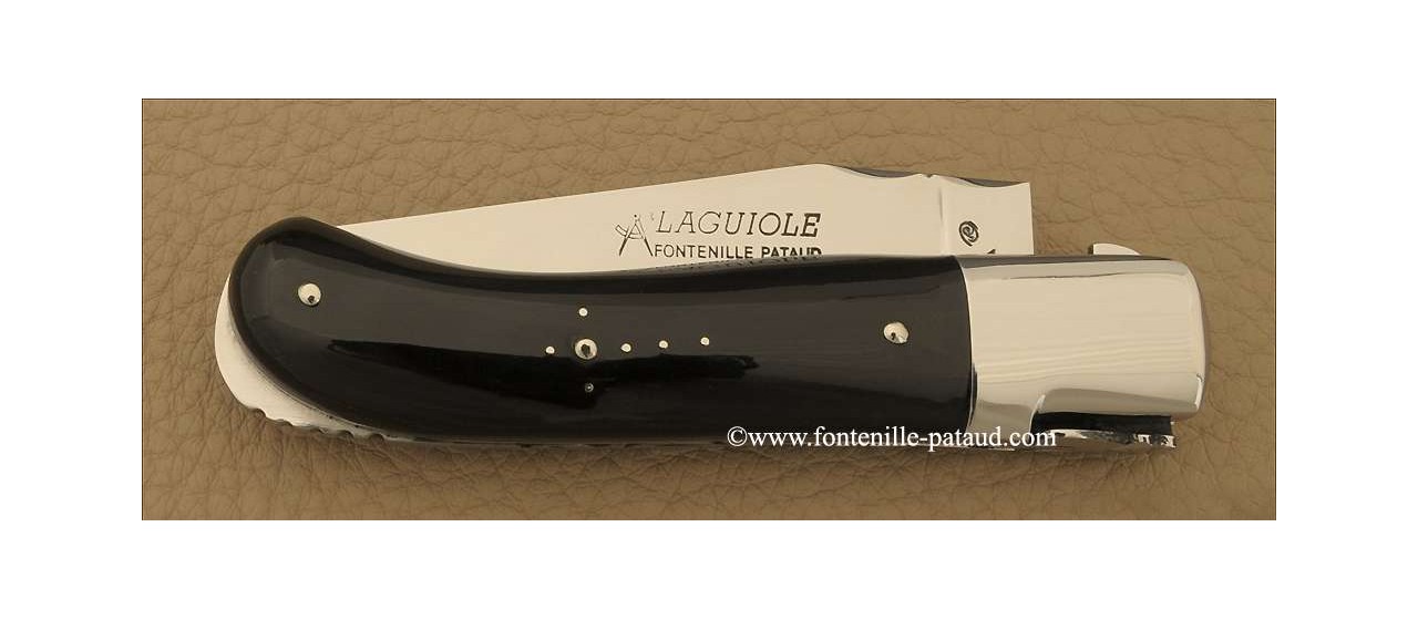 Laguiole Knife Gentleman Classic Range Buffalo black horn tip