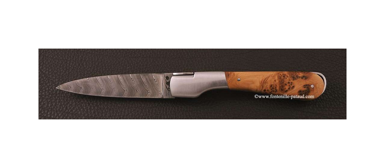 Corsican Sperone knife Damascus Range Juniper