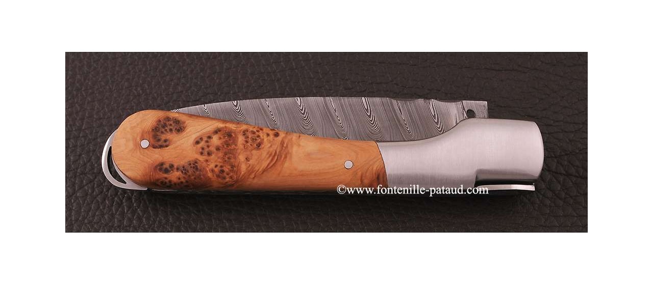 Corsican Sperone knife Damascus Range Juniper