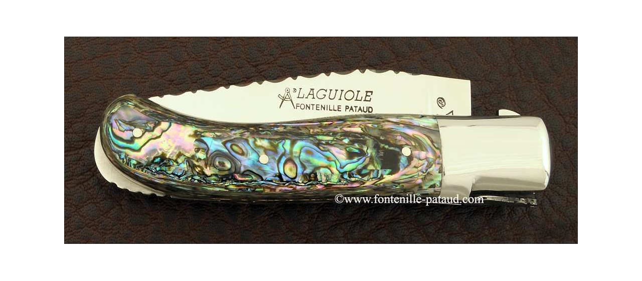 Couteau Laguiole Gentleman Guilloche Nacre