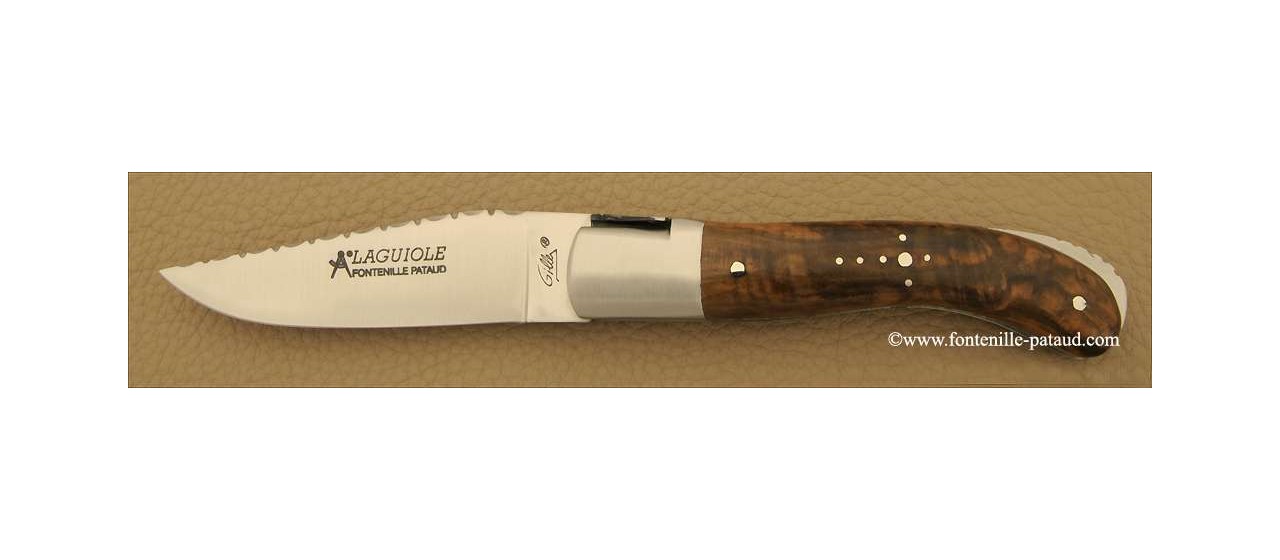 Laguiole Sport knife guilloché walnut handle