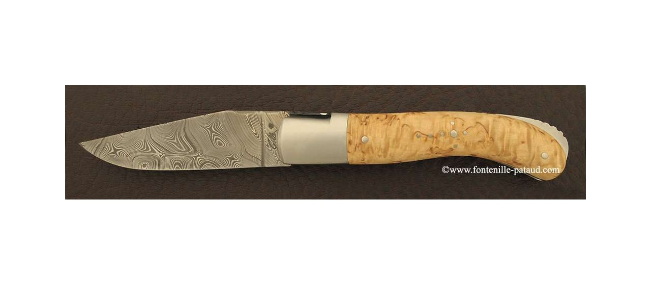 Laguiole Knife Sport Damascus Range Birch