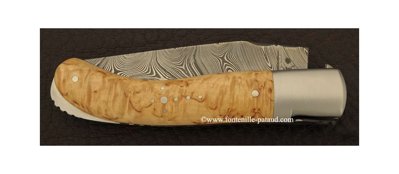 Laguiole Knife Sport Damascus Range Birch