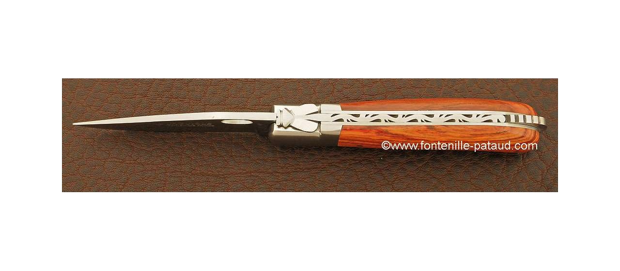 Couteau Laguiole Gentleman Une main Bois de rose