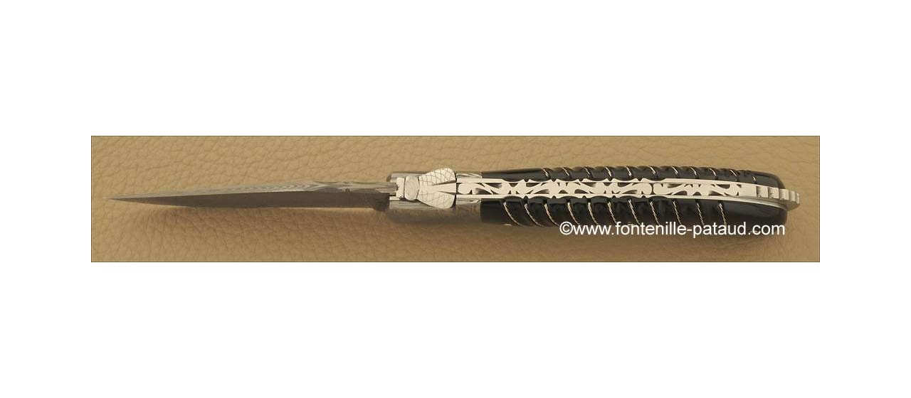 Couteau Laguiole Tresse en argent