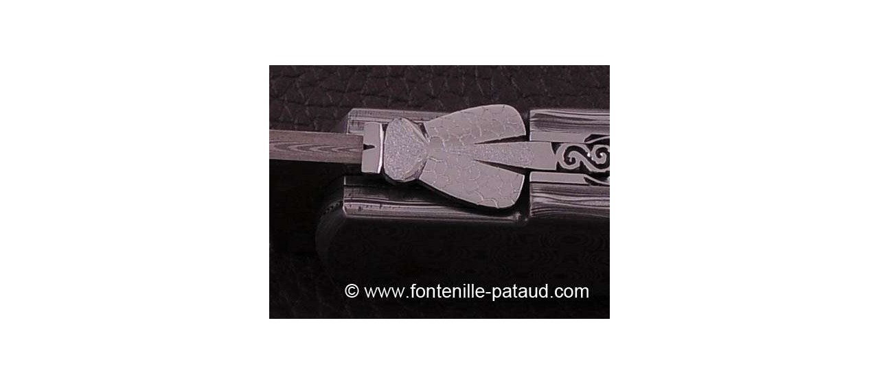 Couteau Laguiole Sport Damas Intégral Guillochage fin