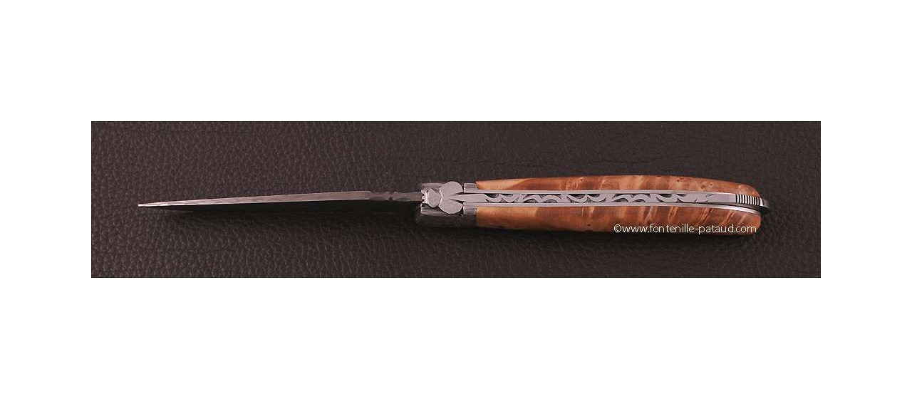 Laguiole Nature Damascus Range Stabilized Linden burl