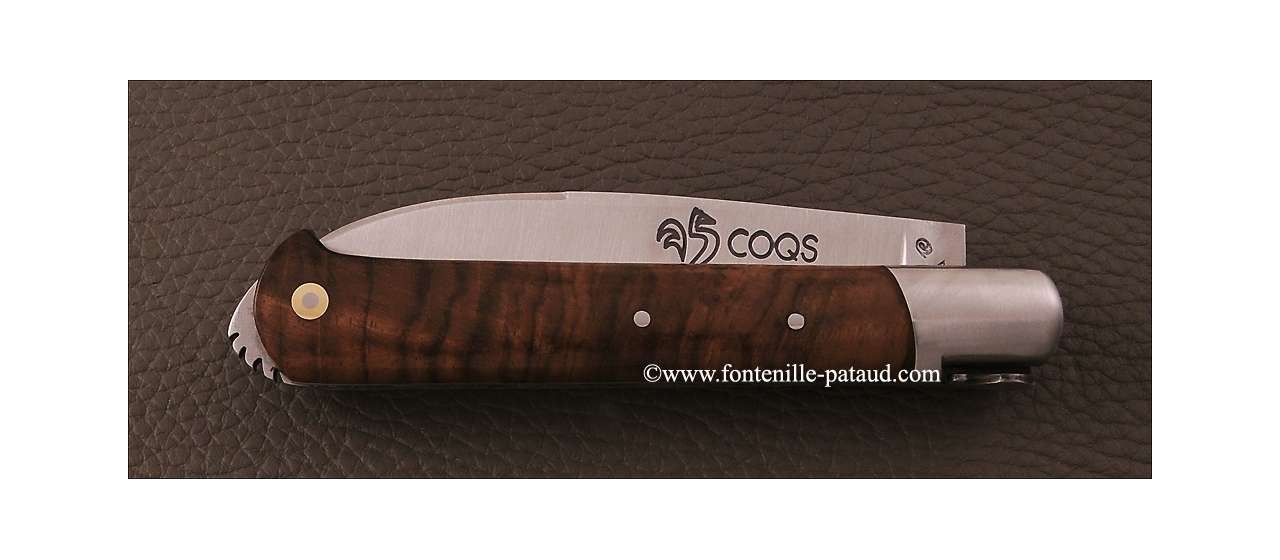 Le 5 Coqs knife snakewood hand made in France