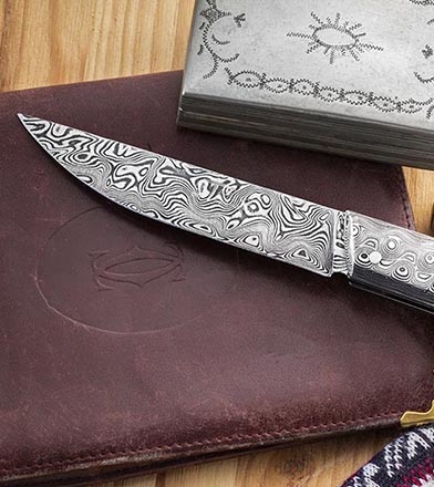 Acier damas, Couteau Lame Damas