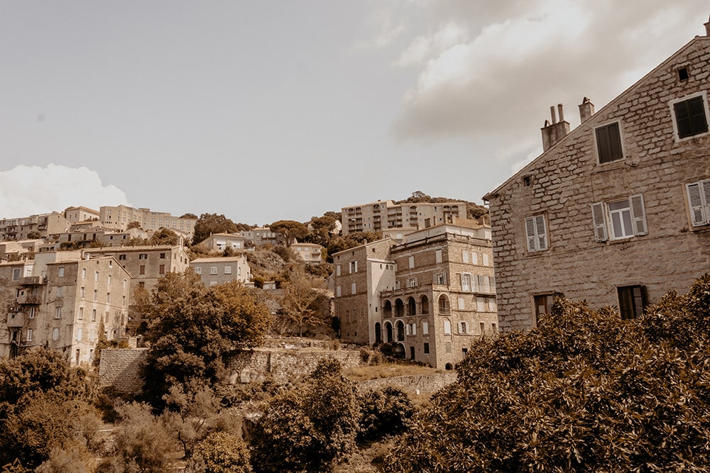 Vue sur un village corse